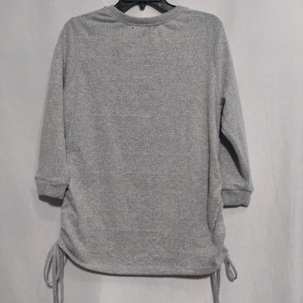 Love+Lace Womens Knit M Sweater 3/4 Sleeves Rhinestones & Pearl Embellished NWT